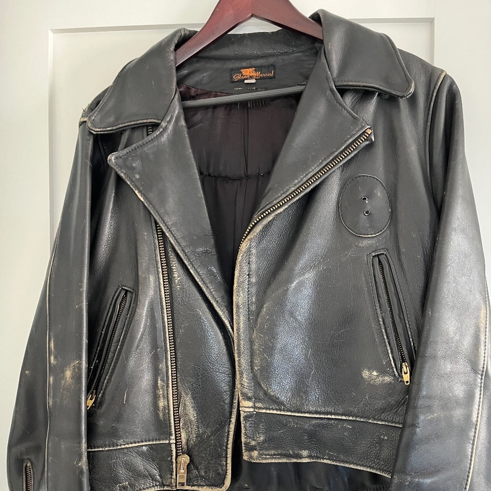 Glenn Marciel Vintage 70's California Police Motorcycle leather Jacket